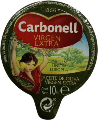 28,95 € 送料無料 | 120個入りボックス オリーブオイル Carbonell Virgen Extra アンダルシア スペイン 単回投与 1 cl