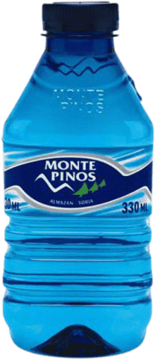 14,95 € Envío gratis | Caja de 35 unidades Agua Monte Pinos PET Castilla y León España Botellín Tercio 33 cl