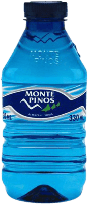 19,95 € Бесплатная доставка | Коробка из 35 единиц Вода Monte Pinos Mineral Natural — Природная минеральная Кастилия-Леон Испания Бутылка на треть 33 cl PET — ПЭТ