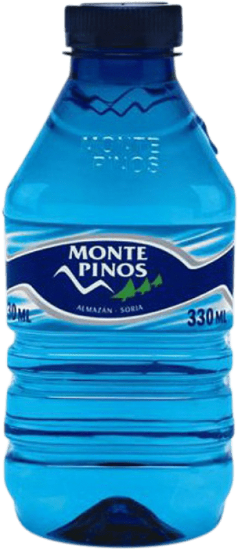 19,95 € 免费送货 | 盒装35个 水 Monte Pinos Mineral Natural — 天然矿物 卡斯蒂利亚莱昂 西班牙 三分之一升瓶 33 cl PET — 塑料