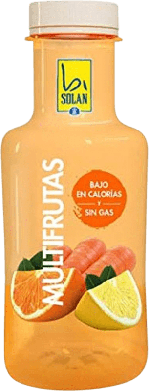 29,95 € Envío gratis | Caja de 24 unidades Refrescos y Mixers Solán de Cabras Bisolan Multifruta PET Castilla y León España Botellín Tercio 33 cl