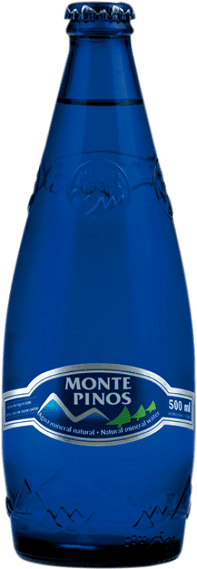 6,95 € Kostenloser Versand | 20 Einheiten Box Wasser Monte Pinos Premium Vidrio RET Kastilien und León Spanien Medium Flasche 50 cl
