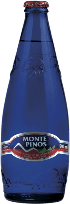 7,95 € Бесплатная доставка | Коробка из 20 единиц Вода Monte Pinos Gas Vidrio RET Кастилия-Леон Испания бутылка Medium 50 cl