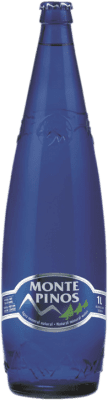6,95 € Envio grátis | Caixa de 12 unidades Água Monte Pinos Premium Vidrio RET Castela e Leão Espanha Garrafa 1 L