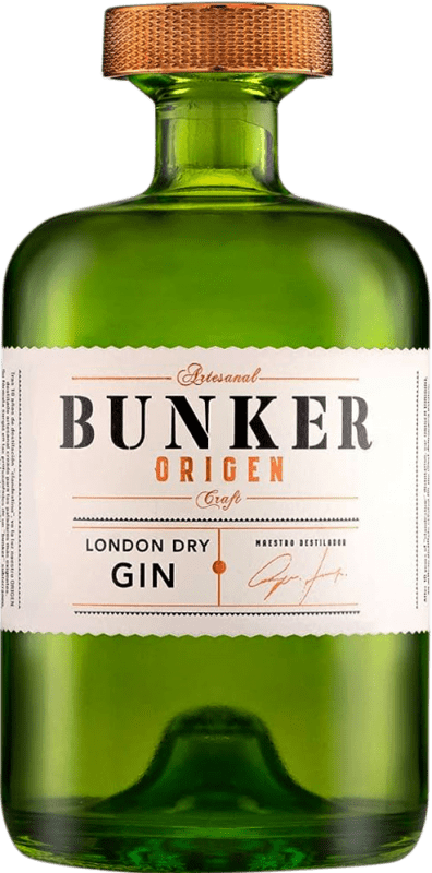 45,95 € Envio grátis | Gin Bunker Origen London Dry Reino Unido Garrafa 70 cl