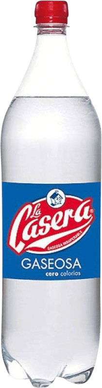 17,95 € 免费送货 | 盒装12个 饮料和搅拌机 La Casera Gaseosa PET 西班牙 瓶子 1 L
