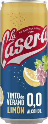 45,95 € 送料無料 | 24個入りボックス サングリアとワインレモネード La Casera Tinto de Verano — サマーレッドワイン スペイン 缶 33 cl 0.0 ゼロゼロ Limón — レモン アルコールなし