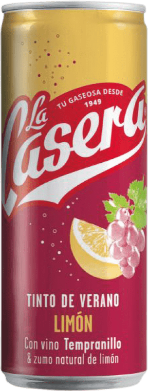23,95 € 送料無料 | 24個入りボックス 飲み物とミキサー La Casera Tinto de Verano Limón スペイン アルミ缶 33 cl