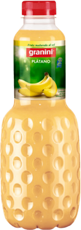19,95 € Envío gratis | Caja de 6 unidades Refrescos y Mixers Granini Plátano España Botella 1 L