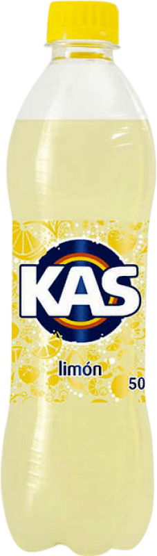 46,95 € Envío gratis | Caja de 12 unidades Refrescos Kas España Botella Medium 50 cl PET Limón