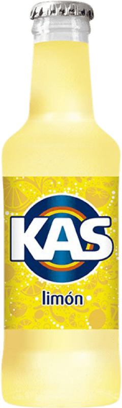 53,95 € Envio grátis | Caixa de 24 unidades Refrigerantes Kas Espanha Garrafinha 20 cl Limón — Limão