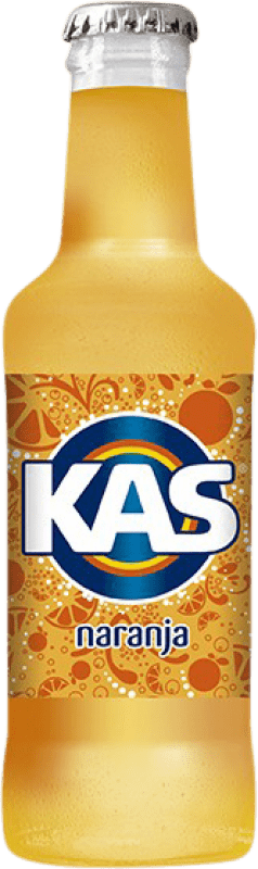 53,95 € Free Shipping | 24 units box Soft Drinks Kas Spain Small Bottle 20 cl Naranja — Orange