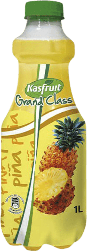 13,95 € 免费送货 | 盒装6个 碳酸饮料 Kas Kasfruit Plus 西班牙 1 L PET — 塑料 Piña — 菠萝