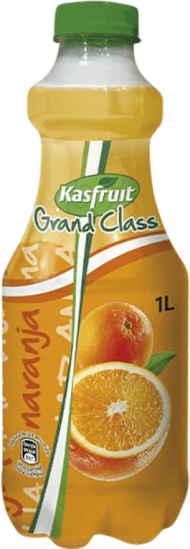 26,95 € Envio grátis | Caixa de 6 unidades Refrescos e Mixers Kas Kasfruit Plus Naranja PET Espanha Garrafa 1 L