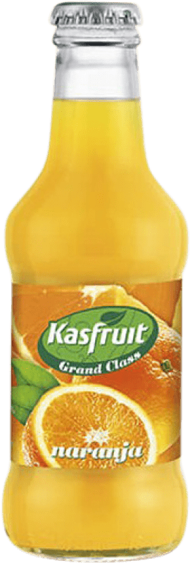 63,95 € Envio grátis | Caixa de 24 unidades Refrigerantes Kas Kasfruit Espanha Garrafinha 20 cl Naranja — Laranja