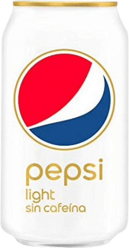 19,95 € Free Shipping | 24 units box Soft Drinks Pepsi Light Spain Can 33 cl Sin Cafeína — Decaf
