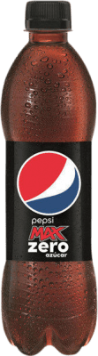 33,95 € Free Shipping | 12 units box Soft Drinks & Mixers Pepsi Max Zero PET Spain Medium Bottle 50 cl