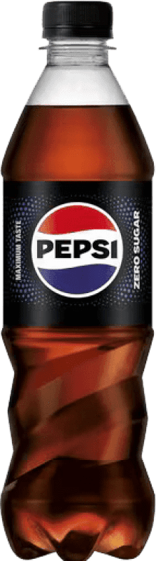 19,95 € Kostenloser Versand | 12 Einheiten Box Softdrinks Pepsi Zero Ohne Zucker Spanien Medium-Flasche 50 cl PET