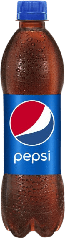 35,95 € Envio grátis | Caixa de 12 unidades Refrigerantes Pepsi PET Espanha Garrafa Medium 50 cl