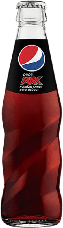 51,95 € Envio grátis | Caixa de 24 unidades Refrescos e Mixers Pepsi Max Zero Espanha Garrafa Pequena 20 cl
