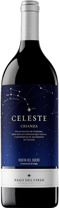 196,95 € 免费送货 | 红葡萄酒 Pago del Cielo Celeste Crianza — 陈酿 D.O. Ribera del Duero 卡斯蒂利亚莱昂 西班牙 Tempranillo — 丹魄 双大瓶 — Jeroboam-Double Magnum 3 L