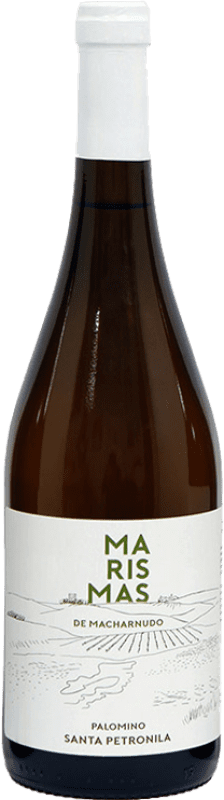 16,95 € Envío gratis | Vino blanco Santa Petronila Marismas I.G.P. Vino de la Tierra de Cádiz Andalucía España Palomino Fino Botella 75 cl