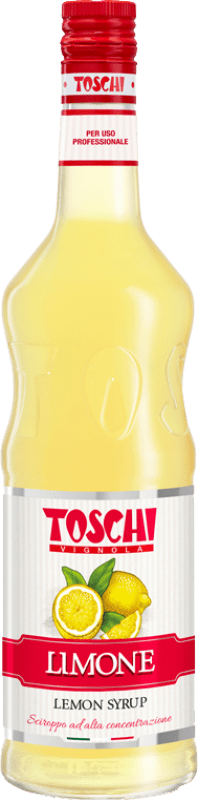 17,95 € Envio grátis | Schnapp Toschi Cocktail Sirope Limón Itália Garrafa 1 L Sem Álcool