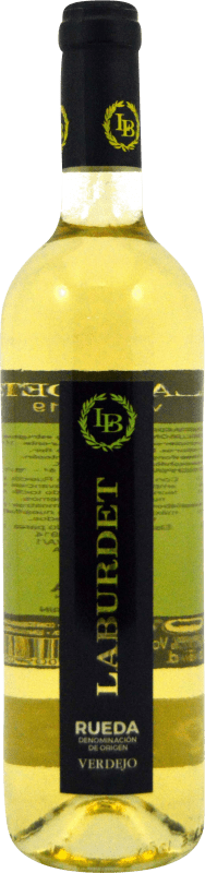 4,95 € Spedizione Gratuita | Vino Bianco Laburdet D.O. Rueda Castilla y León Spagna Verdejo 75 cl