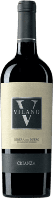 15,95 € Spedizione Gratuita | Vino rosso Viña Vilano Crianza D.O. Ribera del Duero Castilla y León Spagna Tempranillo Bottiglia 75 cl