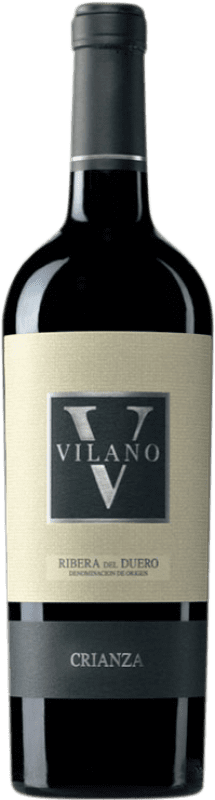 15,95 € Free Shipping | Red wine Viña Vilano Aged D.O. Ribera del Duero Castilla y León Spain Tempranillo Bottle 75 cl