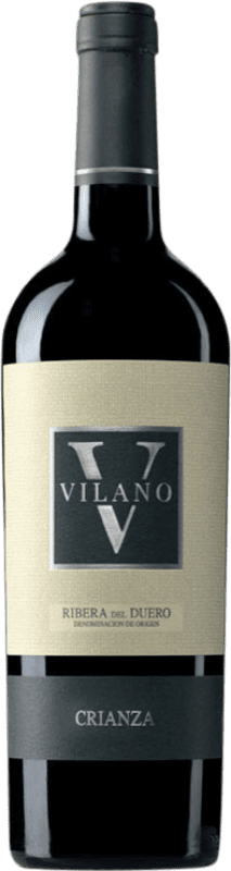 15,95 € 免费送货 | 红葡萄酒 Viña Vilano Crianza — 陈酿 D.O. Ribera del Duero 卡斯蒂利亚莱昂 西班牙 Tempranillo — 丹魄 75 cl