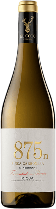 14,95 € 免费送货 | 白酒 Coto de Rioja 875 M Finca Carbonera D.O.Ca. Rioja 拉里奥哈 西班牙 Chardonnay 瓶子 75 cl