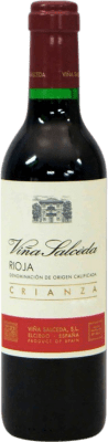 8,95 € Бесплатная доставка | Красное вино Viña Salceda старения D.O.Ca. Rioja Ла-Риоха Испания Tempranillo, Graciano, Mazuelo Половина бутылки 37 cl