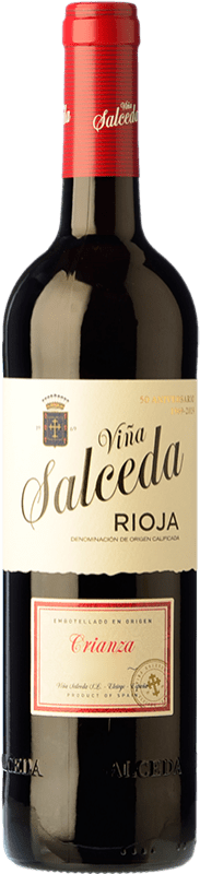 5,95 € 送料無料 | 赤ワイン Viña Salceda 高齢者 D.O.Ca. Rioja ラ・リオハ スペイン Tempranillo, Graciano, Mazuelo ハーフボトル 37 cl