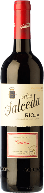 5,95 € Kostenloser Versand | Rotwein Viña Salceda Crianza — Kurze Fassreifung D.O.Ca. Rioja La Rioja Spanien Tempranillo, Graciano, Mazuelo Halbflasche 37 cl