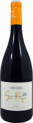 12,95 € 免费送货 | 红酒 Obalo San Roque 年轻的 D.O.Ca. Rioja 拉里奥哈 西班牙 Tempranillo 瓶子 75 cl