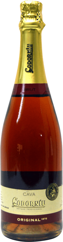 4,95 € Kostenloser Versand | Rosé Sekt Codorníu Brut — Herb Rosé, Original D.O. Cava Katalonien Spanien Monastrell, Parellada Flasche 75 cl