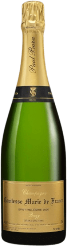 159,95 € Бесплатная доставка | Белое игристое Paul Bara Comtesse Marie de France A.O.C. Champagne шампанское Франция Pinot Black бутылка 75 cl