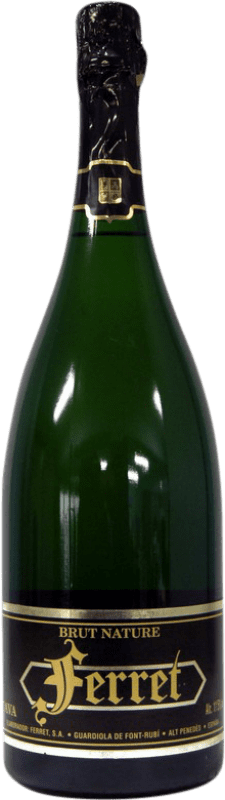 19,95 € 送料無料 | 白スパークリングワイン Ferret ブルットの自然 グランド・リザーブ D.O. Cava カタロニア スペイン Macabeo, Xarel·lo, Parellada マグナムボトル 1,5 L