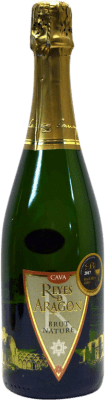 10,95 € Kostenloser Versand | Weißer Sekt Langa Reyes de Aragón Brut Natur D.O. Cava Aragón Spanien Macabeo, Chardonnay Flasche 75 cl