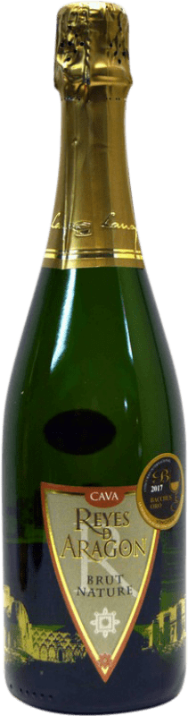7,95 € Envoi gratuit | Vin Mousseux Blanc Langa Reyes de Aragón Brut Nature D.O. Cava Aragon Espagne Macabeo — Macabeu, Chardonnay 75 cl