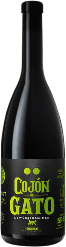 12,95 € Free Shipping | White wine Vinos Divertidos Cojón de Gato D.O. Somontano Aragon Spain Gewürztraminer Bottle 75 cl