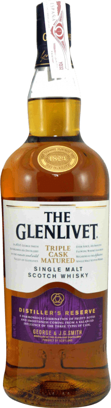 69,95 € Spedizione Gratuita | Whisky Single Malt Glenlivet Riserva Regno Unito 1 L