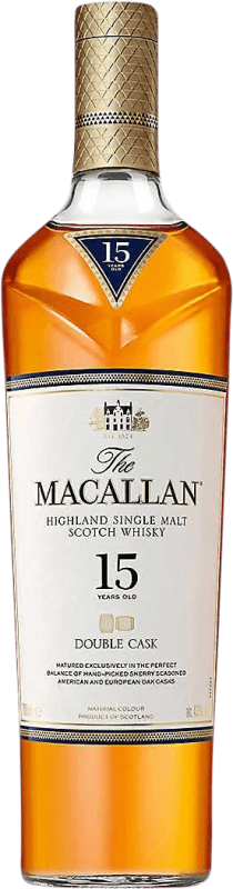 188,95 € Free Shipping | Whisky Single Malt Macallan Double Cask United Kingdom 15 Years Bottle 70 cl