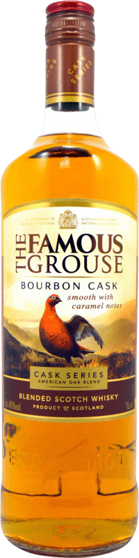 29,95 € Envio grátis | Whisky Blended Glenturret The Famous Grouse Bourbon Cask Reino Unido Garrafa 1 L