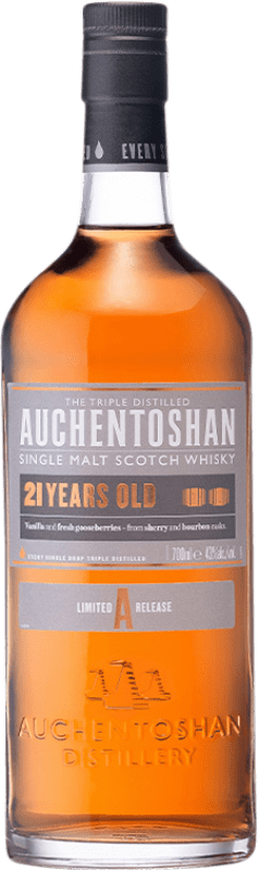 149,95 € 送料無料 | ウイスキーシングルモルト Auchentoshan Lowlands イギリス 21 年 ボトル 70 cl