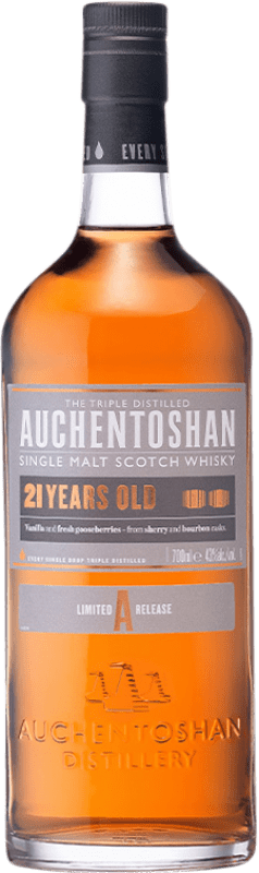 328,95 € Envio grátis | Whisky Single Malt Auchentoshan Lowlands Reino Unido 21 Anos Garrafa 70 cl