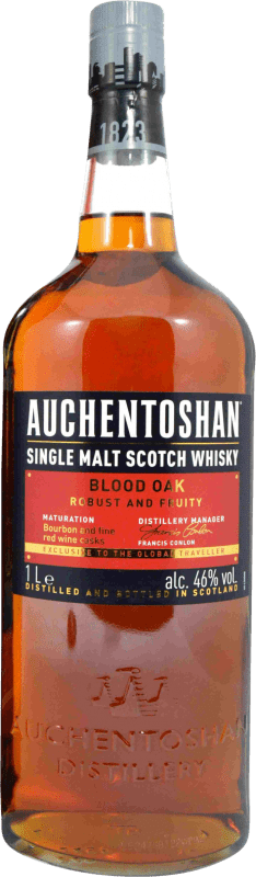 76,95 € Free Shipping | Whisky Single Malt Auchentoshan Blood Oak United Kingdom Bottle 1 L