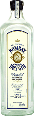 25,95 € Envio grátis | Genever Gin Bombay Original Reino Unido 1 L