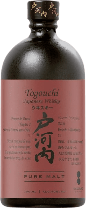 69,95 € 送料無料 | ウイスキーシングルモルト Togouchi Pure Malt 日本 ボトル 70 cl